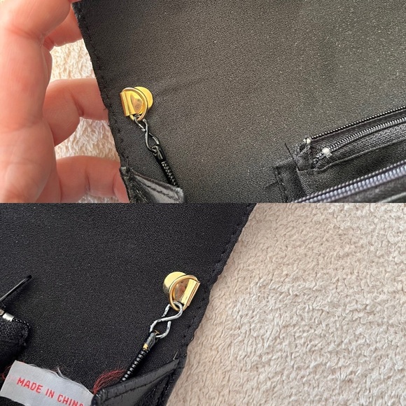 Vintage 80s Black Mesh Evening Clutch with Gold Trim - Picture 16 of 16